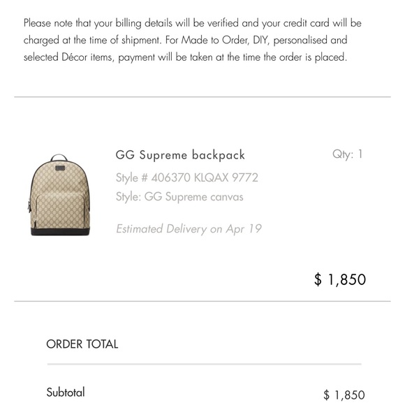 GUCCI GG SUPREME BACKPACK - Picture 4 of 6